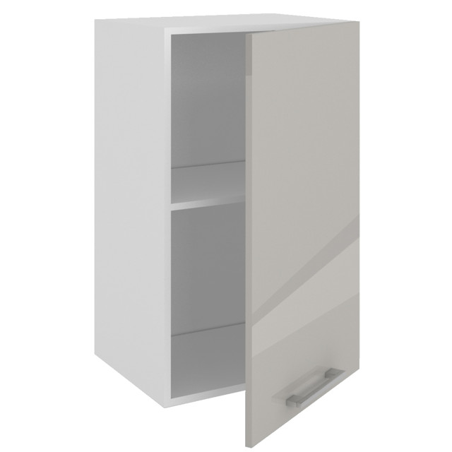 фасад АВЕРНО 496x716x16мм лакированная ЛДСП серый перламутровый