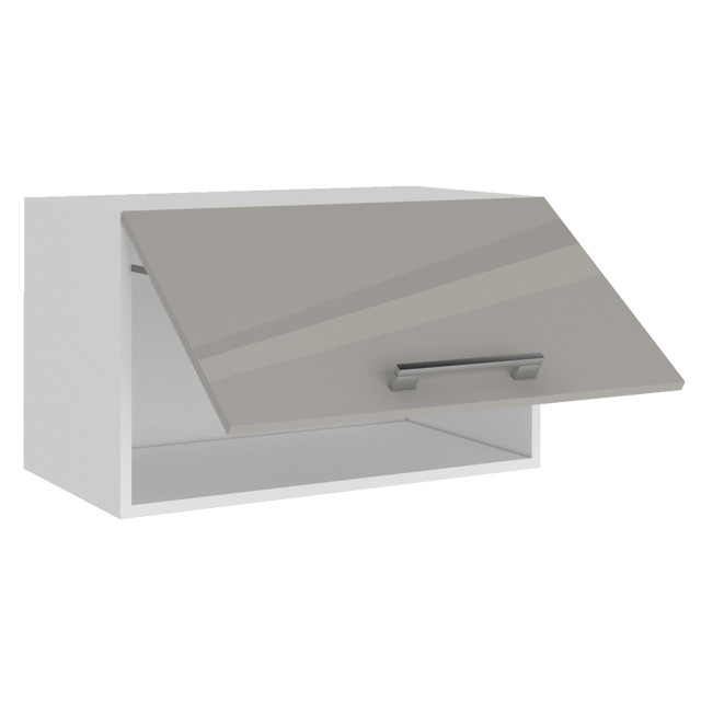 фасад АВЕРНО 600х240х16мм лакированная ЛДСП серый перламутровый