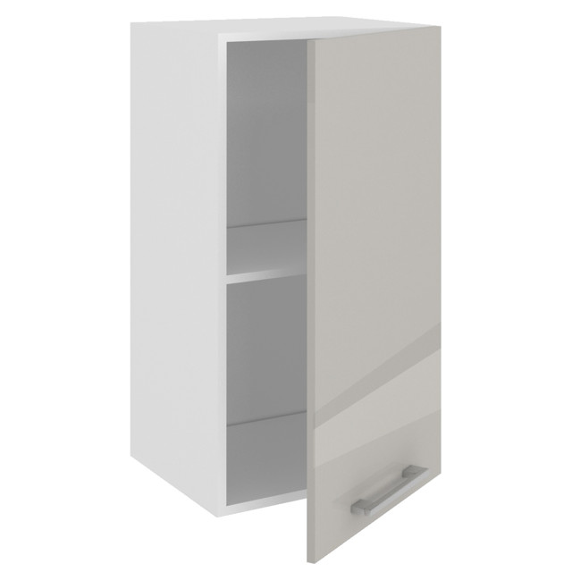 фасад АВЕРНО 450х720х16мм лакированная ЛДСП серый перламутровый