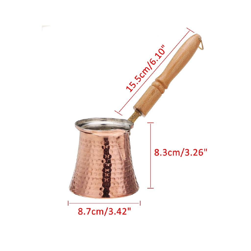 225 мл/270 мл/320 мл Кофе Турка Турецкая Медная Кофеварка 3 Размера Кофе Деревянная Ручка Джезве Турка для Турецкого Кофе L